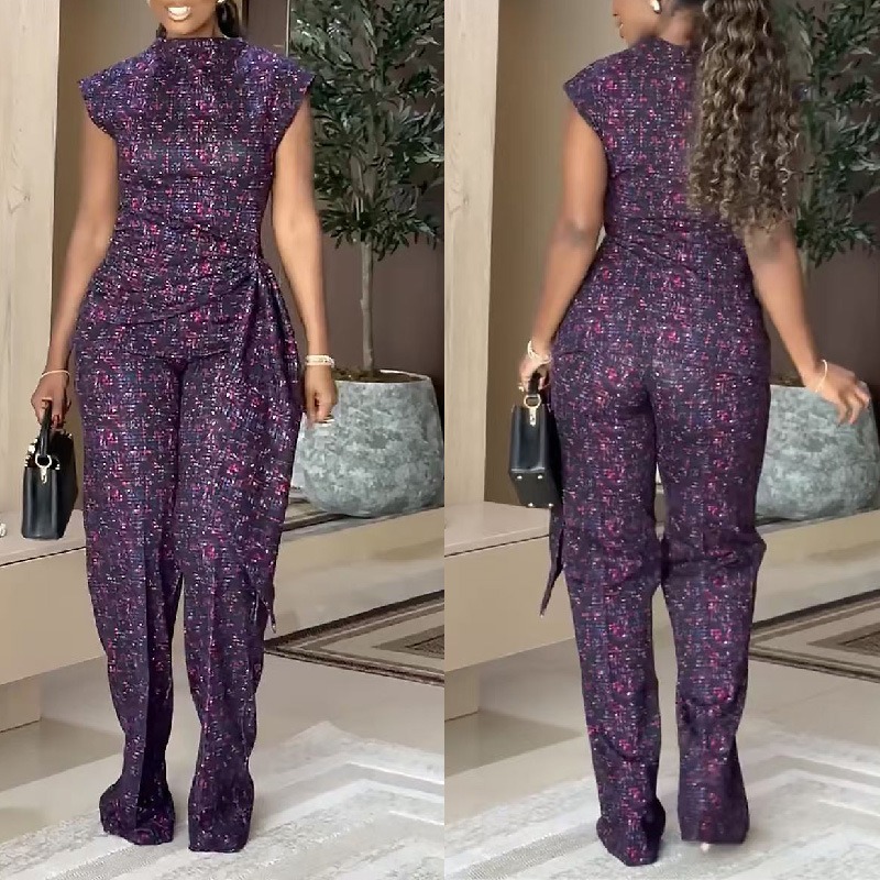 Women'S Formal Wear Pants - Elegant Women's African Print 2 Piece