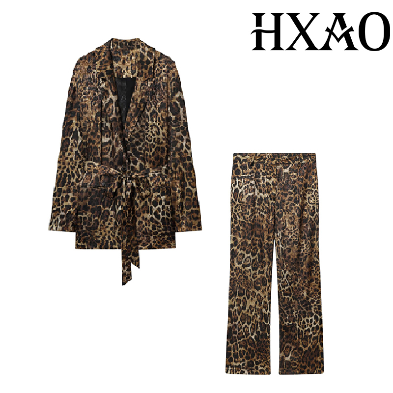 HXAO Leopard Pants Sets 2 Piec - đánh giá và giá Women'S Formal Wear Pants