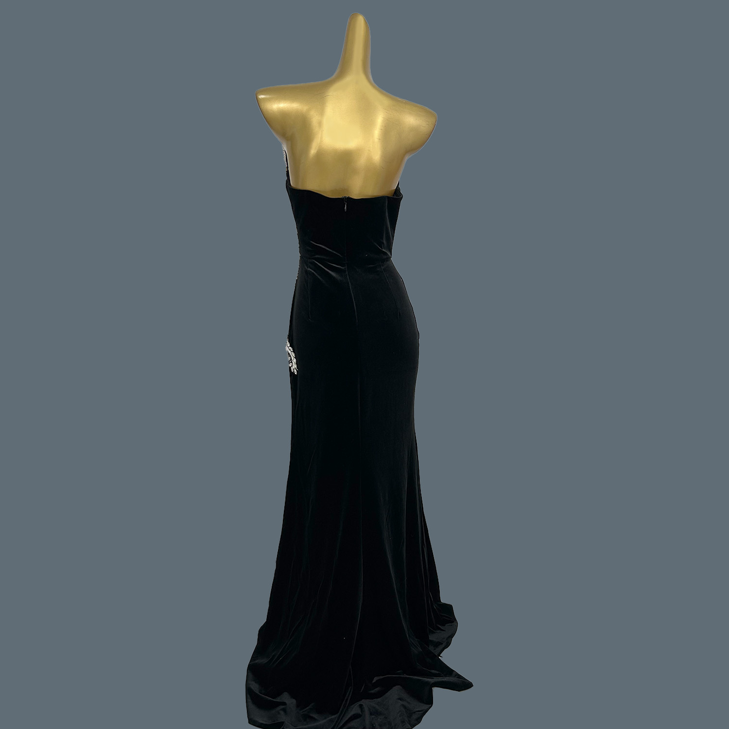 Black Velvet Floor-length Dres - đánh giá và giá Women Formal Wear Photoshoot