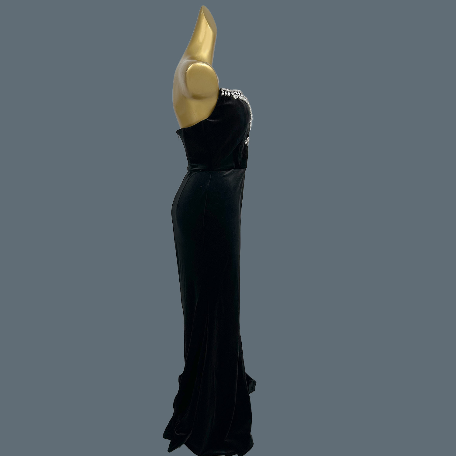 Black Velvet Floor-length Dres - đánh giá và giá Women Formal Wear Photoshoot