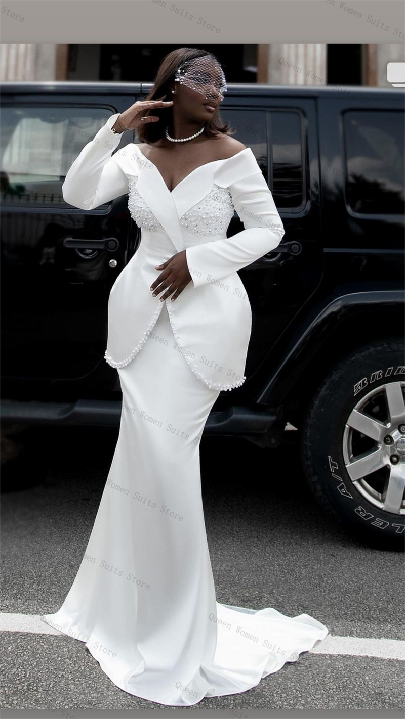 White Pearls Women Suit Skirt  - đánh giá và giá Women'S Formal Jackets To Wear With Dresses