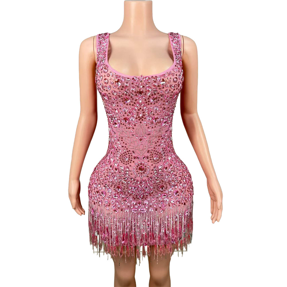 Luxury Sparkly Pink Rhinestone - đánh giá và giá Women Formal Wear Photoshoot