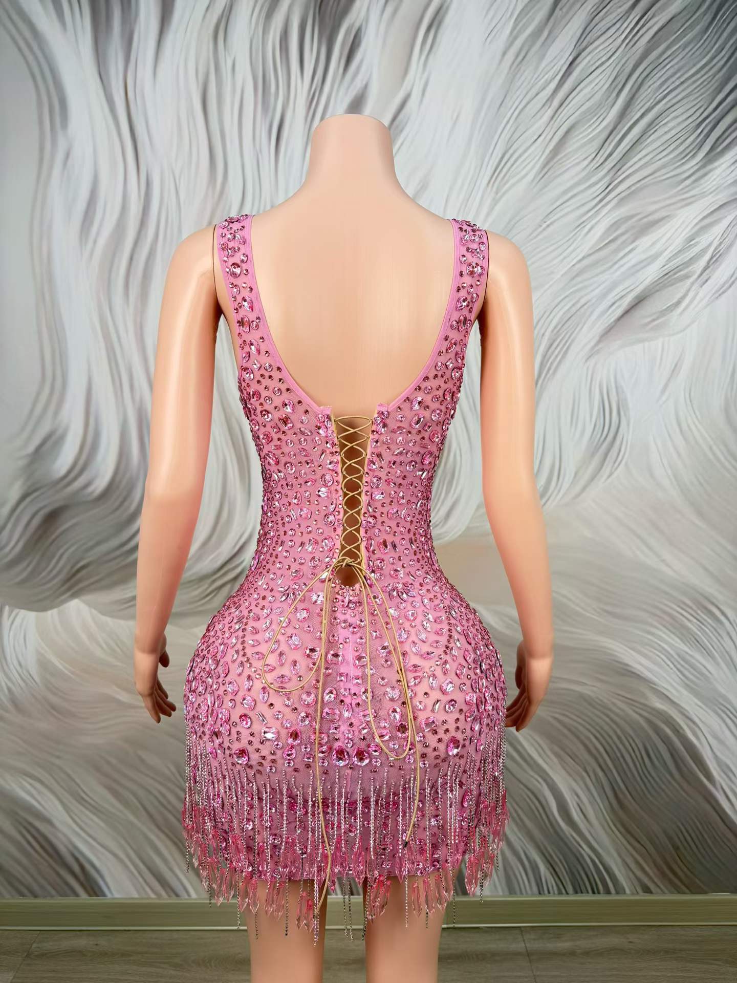 Luxury Sparkly Pink Rhinestone - đánh giá và giá Women Formal Wear Photoshoot