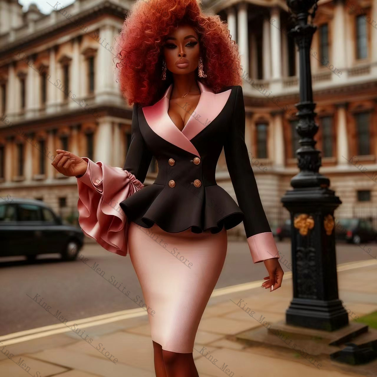 Black Pink Women Suit Set 2 Pc - đánh giá và giá Women'S Formal Jackets To Wear With Dresses