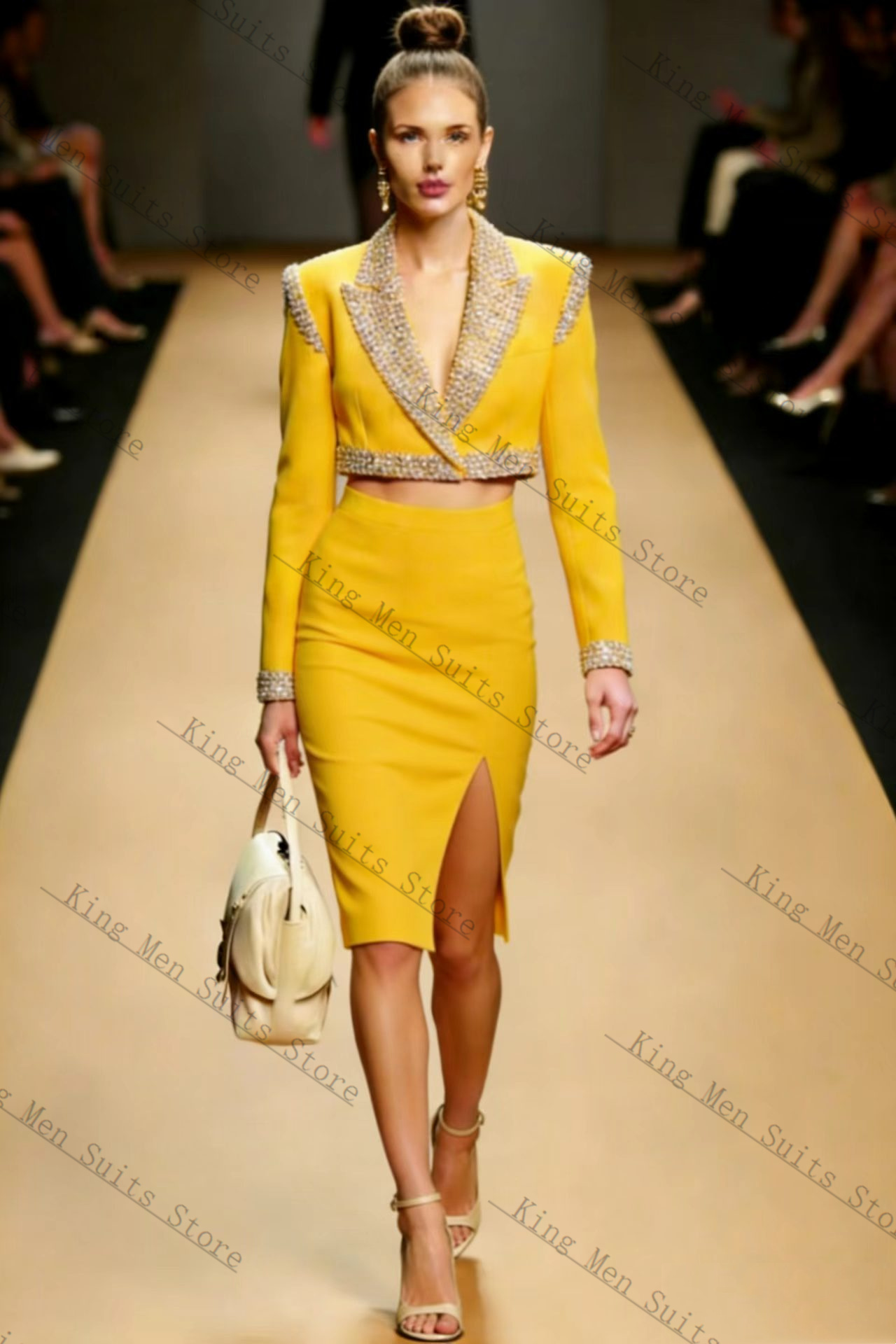 Yellow Crystals Women Suit Ski - đánh giá và giá Women'S Formal Jackets To Wear With Dresses